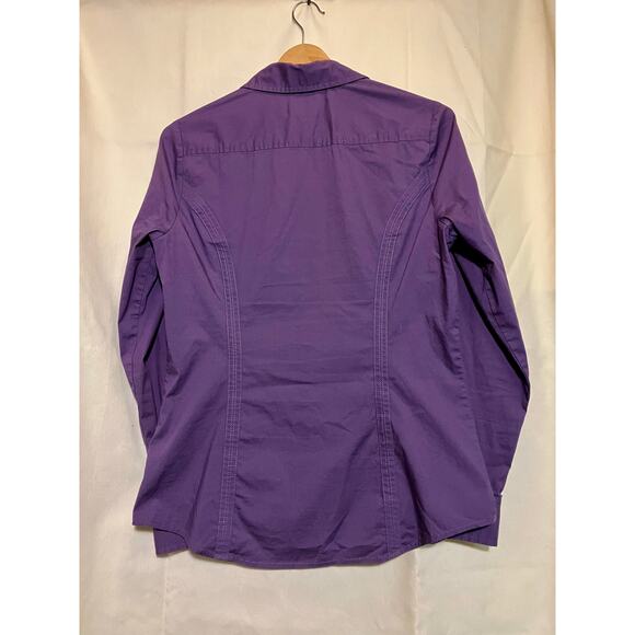 Express The Essenitals Shirt Purple Button-Up Women’s Size Medium. - Picture 2 of 8